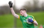 8 December 2019; Mathew Costello of Meath signals to take an advanced mark during the 2020 O'Byrne Cup Round 1 match between Meath and Louth at Páirc Tailteann in Navan, Co Meath. Photo by Piaras Ó Mídheach/Sportsfile