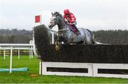 8 December 2019; Dunvegan, with Jack Kennedy up, jumps the last, on their way to winning the GAIN Supporting Laois GAA Beginners Steeplechase at Punchestown Racecourse in Kildare. Photo by Harry Murphy/Sportsfile