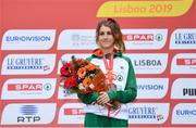 8 December 2019; Stephanie Cotter of Ireland after winning a bronze medal in the Women's U23 event during the European Cross Country Championships 2019 at Bela Vista Park in Lisbon, Portugal. Photo by Sam Barnes/Sportsfile