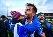 8 December 2019; Michael Darragh Macauley of Ballyboden St Endas is congratulated by supporters following the AIB Leinster GAA Football Senior Club Championship Final between Eire Óg Carlow and Ballyboden St. Enda's GAA at MW Hire O'Moore Park in Portlaoise, Co. Laois. Photo by David Fitzgerald/Sportsfile