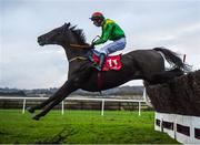 8 December 2019; Flynsini, with Gearoid Brouder up, jump the second to last during the Join The Best Club In Town Punchestown Members Handicap Steeplechase at Punchestown Racecourse in Kildare. Photo by Harry Murphy/Sportsfile