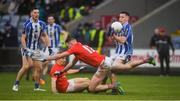 8 December 2019; Ross McGarry of Ballyboden St Endas in action against Eoghan Ruth of Éire Óg during the AIB Leinster GAA Football Senior Club Championship Final between Eire Óg Carlow and Ballyboden St. Enda's GAA at MW Hire O'Moore Park in Portlaoise, Co. Laois. Photo by David Fitzgerald/Sportsfile