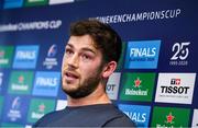 9 December 2019; Caelan Doris during a Leinster Rugby Press Conference at Leinster Rugby Headquarters in Belfield, Dublin. Photo by Ramsey Cardy/Sportsfile