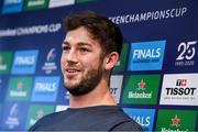 9 December 2019; Caelan Doris during a Leinster Rugby Press Conference at Leinster Rugby Headquarters in Belfield, Dublin. Photo by Ramsey Cardy/Sportsfile