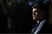 9 December 2019; Garry Ringrose poses for a portrait at a Leinster Rugby Press Conference at Leinster Rugby Headquarters in Belfield, Dublin. Photo by Ramsey Cardy/Sportsfile