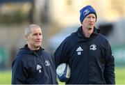 9 December 2019; Senior coach Stuart Lancaster, left, and head coach Leo Cullen during Leinster Rugby squad training at Energia Park in Donnybrook, Dublin. Photo by Ramsey Cardy/Sportsfile