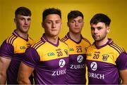9 December 2019; Zurich begin sponsorship of Wexford GAA with launch of new jersey. Pictured are Wexford players, from left, Niall Hughes, Lee Chin, Conor McDonald and Conor Devitt at Zurich Insurance in Drinagh, Co. Wexford. Photo by Eóin Noonan/Sportsfile