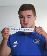 9 December 2019; Scott Penny of Leinster draws Temple Carrig School during the 2020 Bank of Ireland Leinster Rugby Schools Cup First Round Draw at Bank of Ireland in Ballsbridge, Dublin. Photo by Ramsey Cardy/Sportsfile