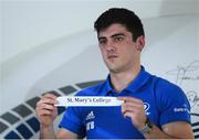 9 December 2019; Jimmy O'Brien of Leinster draws St. Mary's College during the 2020 Bank of Ireland Leinster Rugby Schools Cup First Round Draw at Bank of Ireland in Ballsbridge, Dublin. Photo by Ramsey Cardy/Sportsfile