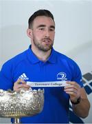 9 December 2019; Jack Conan of Leinster draws Terenure College during the 2020 Bank of Ireland Leinster Rugby Schools Cup First Round Draw at Bank of Ireland in Ballsbridge, Dublin. Photo by Ramsey Cardy/Sportsfile