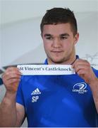 9 December 2019; Scott Penny of Leinster draws St Vincents Castleknock during the 2020 Bank of Ireland Leinster Rugby Schools Cup First Round Draw at Bank of Ireland in Ballsbridge, Dublin. Photo by Ramsey Cardy/Sportsfile