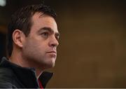 10 December 2019; Munster head coach Johann van Graan during a Munster Rugby Press Conference at University of Limerick in Limerick. Photo by Matt Browne/Sportsfile