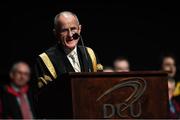 11 December 2019; Dr Martin McAleese, Chancellor of Dublin City University, speaking at the conferring of former Dublin football manager Jim Gavin with the Doctorate of Philosophy by DCU at the Helix, DCU, in Dublin. Photo by Piaras Ó Mídheach/Sportsfile