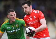 8 December 2019; Tommy Durnin of Louth in action against Bryan Menton of Meath during the 2020 O'Byrne Cup Round 1 match between Meath and Louth at Páirc Tailteann in Navan, Co Meath. Photo by Piaras Ó Mídheach/Sportsfile