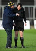 8 December 2019; Referee Gary Hurley talks with Meath manager Andy McEntee before the 2020 O'Byrne Cup Round 1 match between Meath and Louth at Páirc Tailteann in Navan, Co Meath. Photo by Piaras Ó Mídheach/Sportsfile