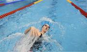 12 December 2019; Eline Vik of Norway competes in the heats of the Women's 200m Butterfly event during Day One of the Irish Short Course Swimming Championships at the National Aquatic Centre in Abbotstown, Dublin. Photo by Stephen McCarthy/Sportsfile