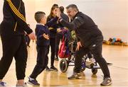 12 December 2019; FAI Development Officer Robby De Courcy with participants during the FAI / SDCC Xmas Fun Day at Tallaght Leisure Centre in Dublin. Photo by Sam Barnes/Sportsfile