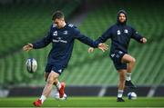 13 December 2019; Luke McGrath, left, during a Leinster Rugby Captain's Run at the Aviva Stadium in Dublin. Photo by Ramsey Cardy/Sportsfile