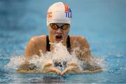 13 December 2019; Molly Mayne of Terenure competes in the heats of the Women's 100m Breaststroke event during Day Two of the Irish Short Course Swimming Championships at the National Aquatic Centre in Abbotstown, Dublin. Photo by Harry Murphy/Sportsfile