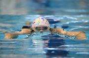 13 December 2019; Tina Tang of Shanghai competes in the heats of the Women's 100m Breaststroke event during Day Two of the Irish Short Course Swimming Championships at the National Aquatic Centre in Abbotstown, Dublin. Photo by Harry Murphy/Sportsfile