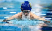13 December 2019; Conor Foley of Dolphin Swimming Club competes in the heats of the Men's 100m Breaststroke event during Day Two of the Irish Short Course Swimming Championships at the National Aquatic Centre in Abbotstown, Dublin. Photo by Harry Murphy/Sportsfile