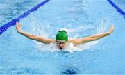13 December 2019; Mia Solaja of Trojan Swimming Club competes in the heats of the Women's 50m Butterfly event during Day Two of the Irish Short Course Swimming Championships at the National Aquatic Centre in Abbotstown, Dublin. Photo by Harry Murphy/Sportsfile