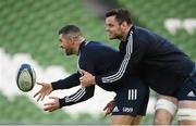 13 December 2019; Rob Kearney, left, and James Ryan during the Leinster Rugby captain's run at the Aviva Stadium in Dublin. Photo by Ramsey Cardy/Sportsfile