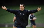 13 December 2019; James Lowe during the Leinster Rugby captain's run at the Aviva Stadium in Dublin. Photo by Ramsey Cardy/Sportsfile