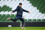 13 December 2019; Harry Byrne during the Leinster Rugby captain's run at the Aviva Stadium in Dublin. Photo by Ramsey Cardy/Sportsfile