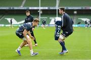 13 December 2019; Josh van der Flier, left, and James Ryan during the Leinster Rugby captain's run at the Aviva Stadium in Dublin. Photo by Ramsey Cardy/Sportsfile