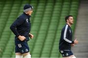 13 December 2019; Devin Toner, left, and James Ryan during the Leinster Rugby captain's run at the Aviva Stadium in Dublin. Photo by Ramsey Cardy/Sportsfile