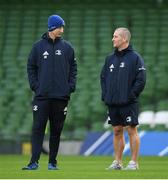 13 December 2019; Head coach Leo Cullen, left, and Senior coach Stuart Lancaster during the Leinster Rugby captain's run at the Aviva Stadium in Dublin. Photo by Ramsey Cardy/Sportsfile