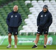 13 December 2019; Senior coach Stuart Lancaster, left, and Scrum coach Robin McBryde during the Leinster Rugby captain's run at the Aviva Stadium in Dublin. Photo by Ramsey Cardy/Sportsfile