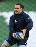 13 December 2019; James Lowe during the Leinster Rugby captain's run at the Aviva Stadium in Dublin. Photo by Ramsey Cardy/Sportsfile