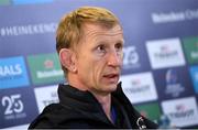 13 December 2019; Head coach Leo Cullen during a Leinster Rugby press conference at the Aviva Stadium in Dublin. Photo by Ramsey Cardy/Sportsfile