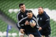 13 December 2019; Rob Kearney, left, and James Ryan during the Leinster Rugby captain's run at the Aviva Stadium in Dublin. Photo by Ramsey Cardy/Sportsfile