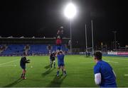 13 December 2019; Leinster players warm up prior to the Interprovincial match between Leinster A and Munster A at Energia Park in Donnybrook, Dublin. Photo by Matt Browne/Sportsfile