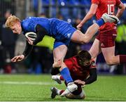 13 December 2019; Tommy O'Brien of Leinster A is tackled by Alex McHenry of Munster A during the Interprovincial match between Leinster A and Munster A at Energia Park in Donnybrook, Dublin. Photo by Matt Browne/Sportsfile