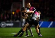 13 December 2019; Louis Ludik of Ulster is tackled by Travis Ismaiel, centre, and Cadan Murley of Harlequins during the Heineken Champions Cup Pool 3 Round 4 match between Harlequins and Ulster at Twickenham Stoop in London, England. Photo by Seb Daly/Sportsfile