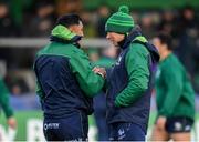 14 December 2019; Connacht head coach Andy Friend, right, and Bundee Aki of Connacht prior to the Heineken Champions Cup Pool 5 Round 4 match between Connacht and Gloucester at The Sportsground in Galway. Photo by Harry Murphy/Sportsfile