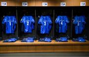 14 December 2019; The Leinster dressing room ahead of the Heineken Champions Cup Pool 1 Round 4 match between Leinster and Northampton Saints at the Aviva Stadium in Dublin. Photo by Ramsey Cardy/Sportsfile
