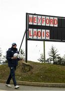 14 December 2019; Laois manager Mike Quirke make his way out to the pitch prior to the 2020 O'Byrne Cup Round 2 match between Wexford and Laois at St Patrick's Park in Enniscorthy, Wexford. Photo by Eóin Noonan/Sportsfile