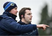 14 December 2019; Laois manager Mike Quirke, left, with selector Eoin Kearns during the 2020 O'Byrne Cup Round 2 match between Wexford and Laois at St Patrick's Park in Enniscorthy, Wexford. Photo by Eóin Noonan/Sportsfile