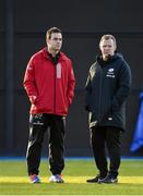 14 December 2019; Munster head coach Johann van Graan, left, and Saracens Director of Rugby Mark McCall prior to the Heineken Champions Cup Pool 4 Round 4 match between Saracens and Munster at Allianz Park in Barnet, England. Photo by Seb Daly/Sportsfile