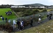 14 December 2019; Kildare players make their way to the back pitch to warm-up as the Wicklow players make their way back to the dressing room before the 2020 O'Byrne Cup Round 2 match between Wicklow and Kildare at Joule Park in Aughrim, Wicklow. Photo by Piaras Ó Mídheach/Sportsfile