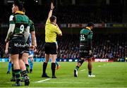 14 December 2019; Ahsee Tuala of Northampton Saints leaves the field after being shown a yellow card by referee Daniel Jones during the Heineken Champions Cup Pool 1 Round 4 match between Leinster and Northampton Saints at the Aviva Stadium in Dublin Photo by Sam Barnes/Sportsfile