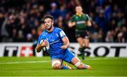 14 December 2019; Caelan Doris of Leinster scores his side's seventh try during the Heineken Champions Cup Pool 1 Round 4 match between Leinster and Northampton Saints at the Aviva Stadium in Dublin. Photo by Stephen McCarthy/Sportsfile