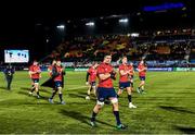 14 December 2019; Billy Holland of Munster, centre, with team-mates following their side's defeat during the Heineken Champions Cup Pool 4 Round 4 match between Saracens and Munster at Allianz Park in Barnet, England. Photo by Seb Daly/Sportsfile