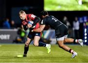 14 December 2019; Keith Earls of Munster is tackled by Sean Maitland of Saracens during the Heineken Champions Cup Pool 4 Round 4 match between Saracens and Munster at Allianz Park in Barnet, England. Photo by Seb Daly/Sportsfile