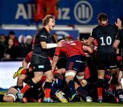 14 December 2019; Tom Woolstencroft of Saracens celebrates his side turning the ball over during the Heineken Champions Cup Pool 4 Round 4 match between Saracens and Munster at Allianz Park in Barnet, England. Photo by Seb Daly/Sportsfile